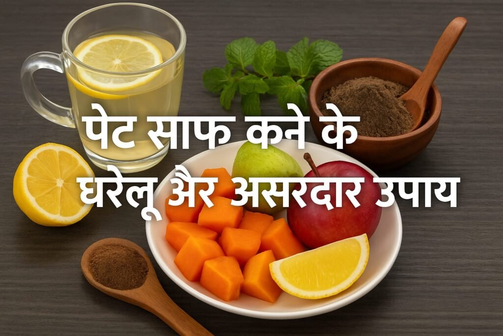 आयुर्वेदिक जड़ी-बूटियों और नींबू पानी के साथ पेट की सफाई